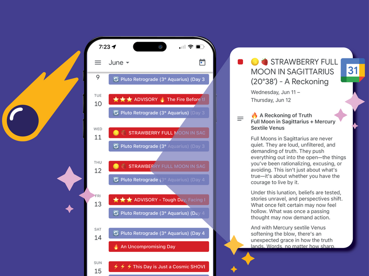 Astro Calendars (that Start When You Subscribe) 🪐⭐🌜