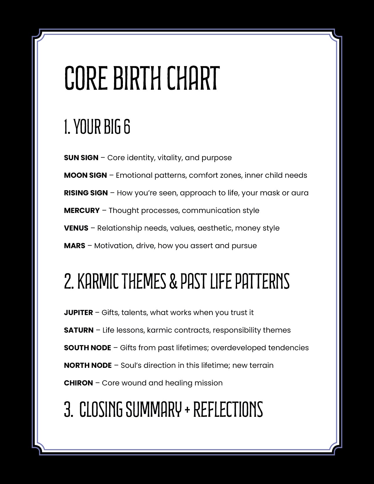 π Core Astrological Birth Chart