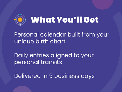 Daily Life Astro Calendar-Unique to You